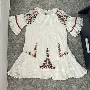 Embroidered Mini Dress